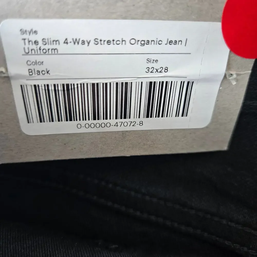 Everlane The Slim 4 Way Stretch Organic Jean Size 32x28 NWT